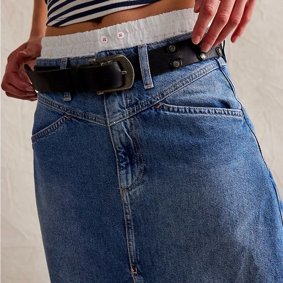 we the free come as you are maxi denim skirt - Picture 2 of 3